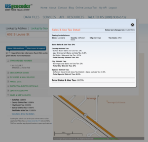 Louisiana Domicile Code and Sales Tax