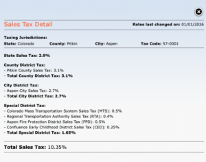 Simple Sales Tax API