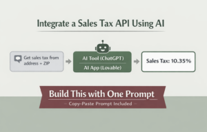 Integrate sales tax API with AI